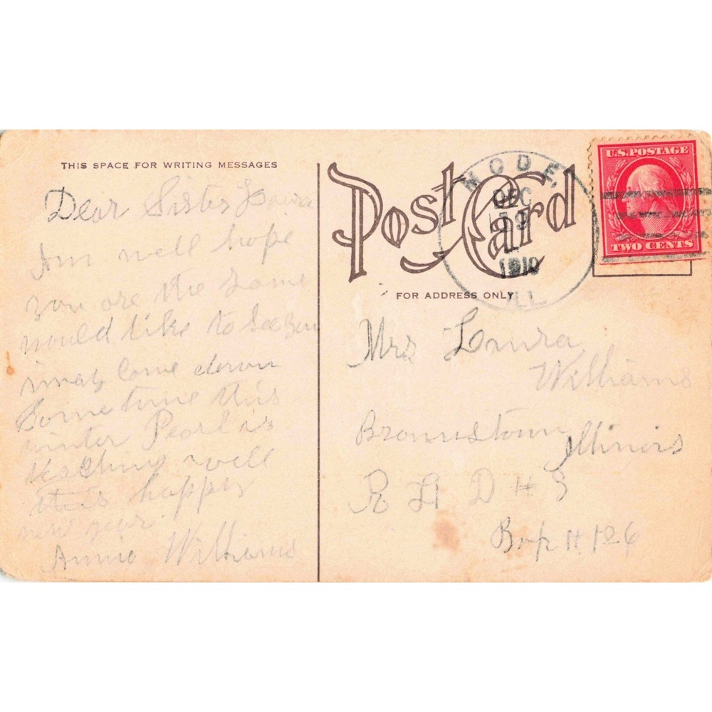 Vintage 1910 You Auto Be With Me Postcard Woman Driving Red Antique Car Pun VG- - Picture 2 of 2